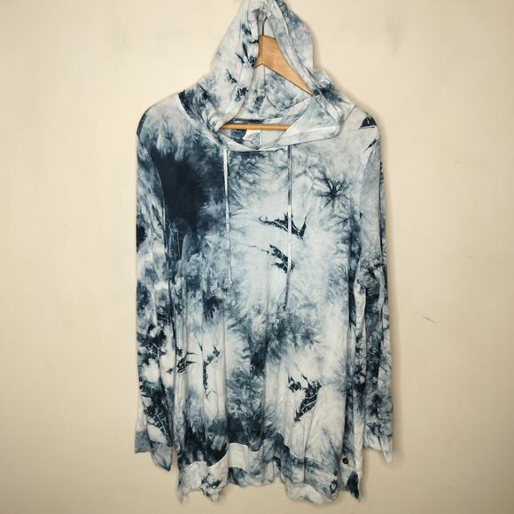LIVI Lane Bryant Active Hoodie Tie Dye Stretch Hooded - Picture 1 of 8